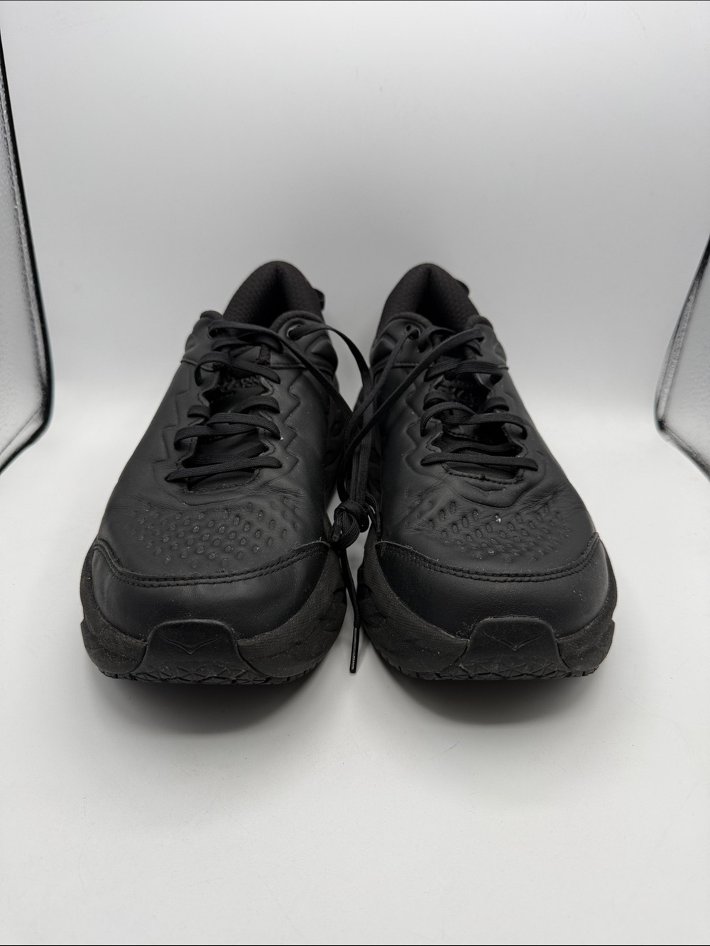 HOKA BONDI 9 SR work shoe men’s 12 All-Black Athletic Sneakers S14 - Picture 2 of 6